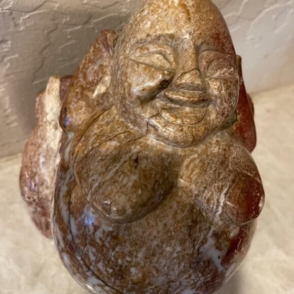 Happy Buddha onyx stone statue - Picture 3 of 10